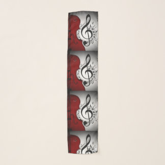 RETRO MUSICAL ART PRINT DESIGN FOR SCARF