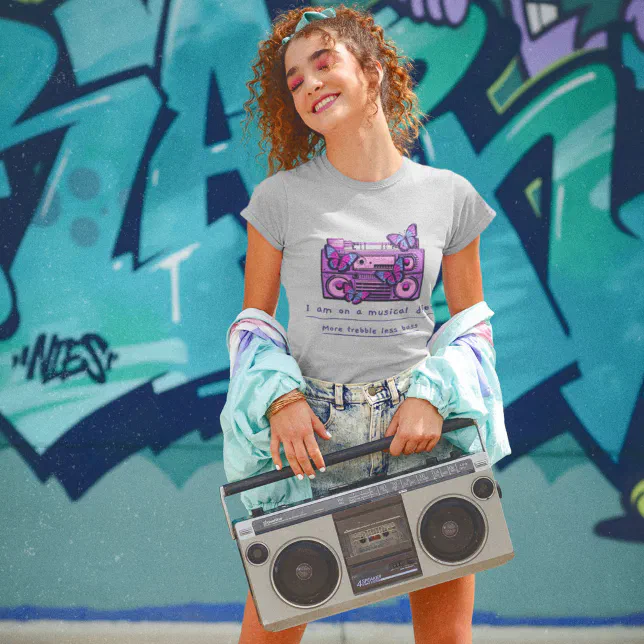 Retro musical pun cassette tape recorder T-Shirt
