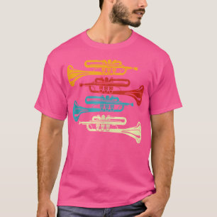 Retro Musician Marching Band Trumpet Player Trumpe T-Shirt