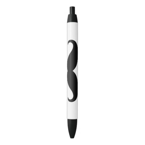 Retro Mustache Black Ink Pen