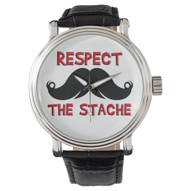 Retro Mustache Moustache Watch (Front)
