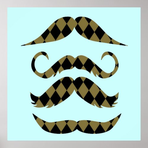 Retro Mustaches Poster