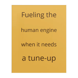 Retro Mustard Heavy Text Perfusionist Print Acrylic Print