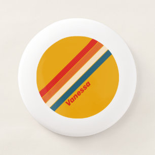 Retro Mustard Striped with Name Wham-O Frisbee