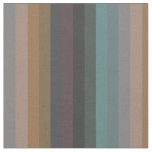 Retro Muted Earth Tones Vertical Stripes  Fabric