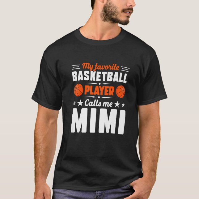 Retro My Favorite Basketball Player Calls Me Mimi T-Shirt (Front)