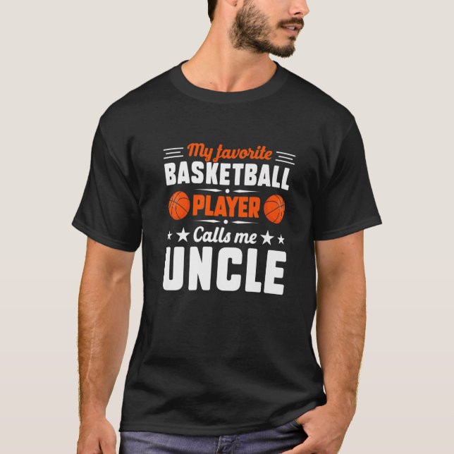 Retro My Favorite Basketball Player Calls Me Uncle T-Shirt (Front)