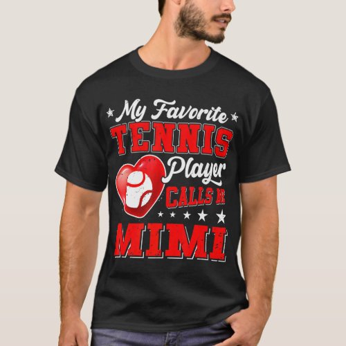 Retro My Favorite Tennis Player Calls Me Mimi T_Shirt