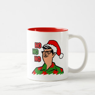 Retro Myrtle Beach Guy Christmas Two-Tone Coffee Mug