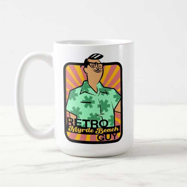 Retro Myrtle Beach Guy Coffee Mug (Left)