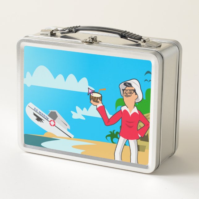 Retro Myrtle Beach Guy Metal Lunch Box (Front)