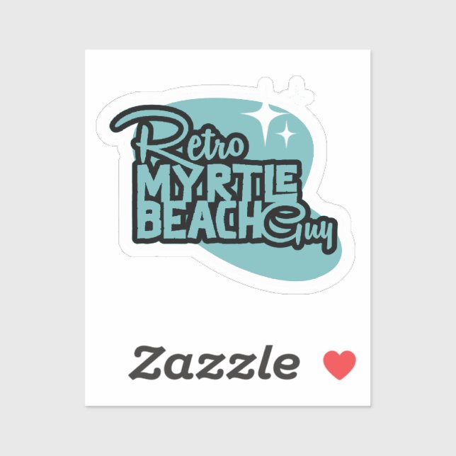 Retro Myrtle Beach Guy Sticker (Sheet)