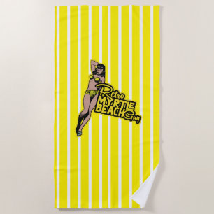 retro myrtle beach guy towel