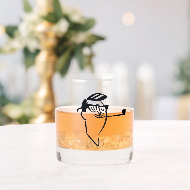 Retro Myrtle Beach Guy Whiskey Glass (Insitu (Wedding))