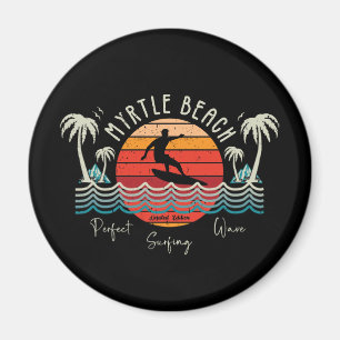 Retro Myrtle Beach Surfing  Magnet