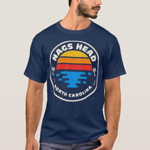 Retro Nags Head North olina Vintage Beach Surf Emb T_Shirt