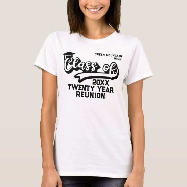 Retro Name Date Class Batch Reunion  T-Shirt (Front)