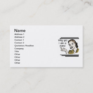 Retro Nana T-shirts and Gifts Business Card