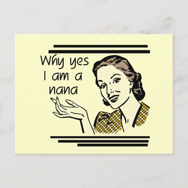 Retro Nana T-shirts and Gifts Postcard (Front)
