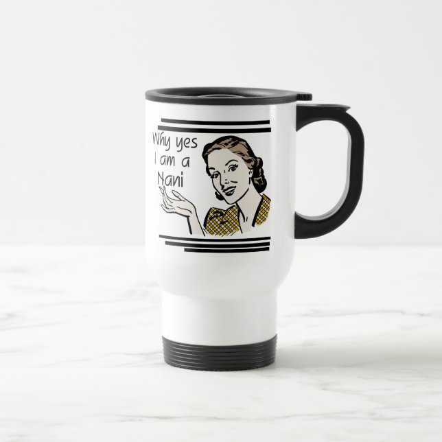 Retro Nani T-shirts and GIfts Travel Mug (Right)