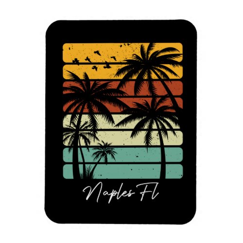 Retro Naples Florida Vintage 70s 80s Beach Style Magnet