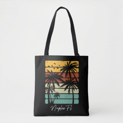 Retro Naples Florida Vintage 70s 80s Beach Style Tote Bag