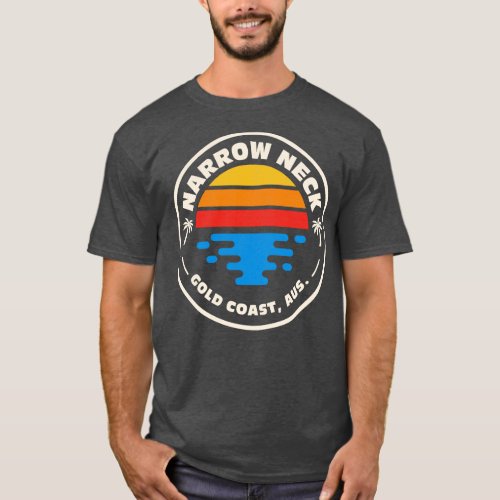 Retro Narrow Neck Gold Coast Australia Vintage Sur T_Shirt