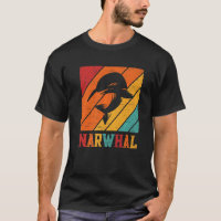 Retro Narwhal Unicorn Sea Fish Rainbow Kids Boy Gi