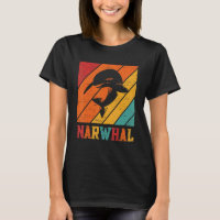 Retro Narwhal Unicorn Sea Fish Rainbow Kids Boy Gi