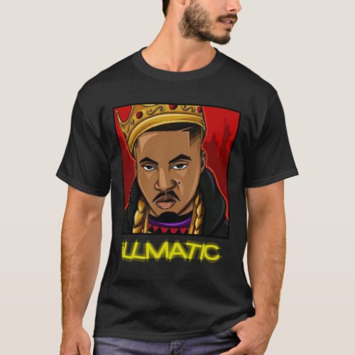 Retro NAS iLLmatic Hip Hop  Rap Design T_Shirt