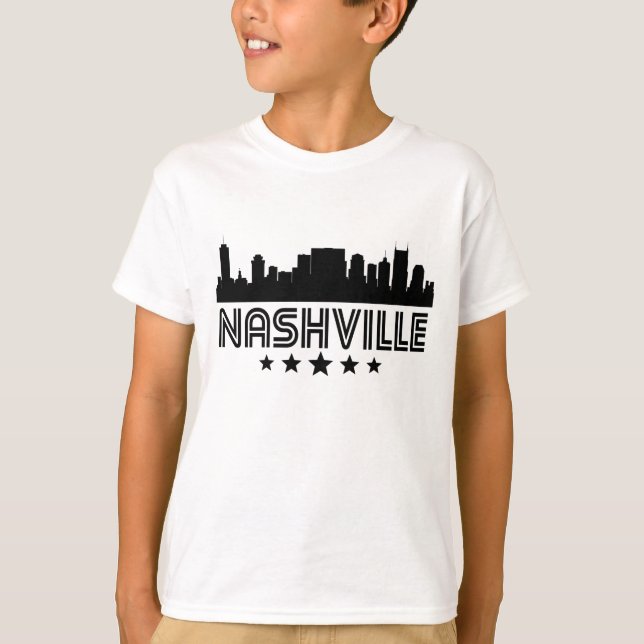 Retro Nashville Skyline T-Shirt (Front)