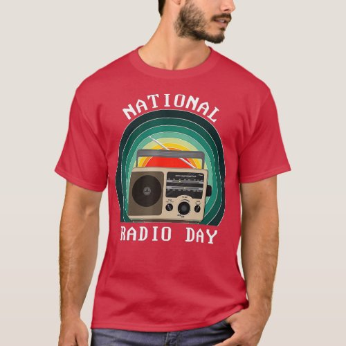 Retro National Radio Day Ham Radio Costume  T_Shirt