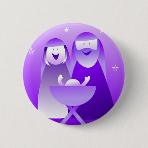 Retro Nativity Button