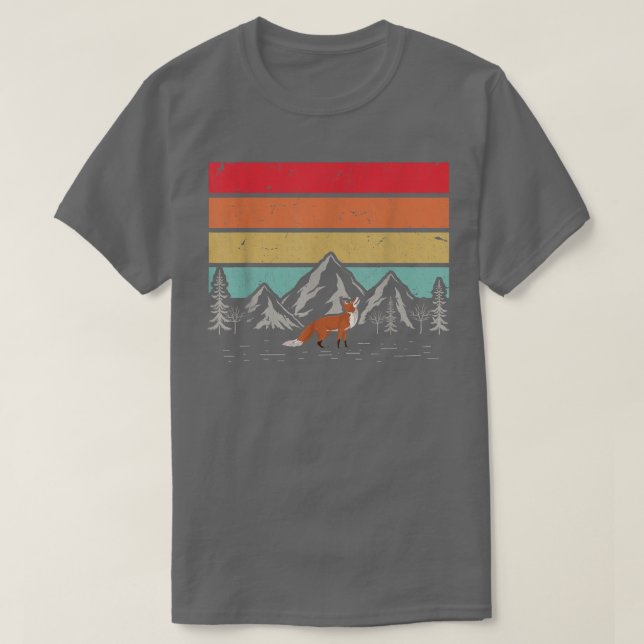 Retro Nature Mountains Animal Lover Forest Animal  T-Shirt (Design Front)