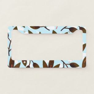 Retro Nature Pattern License Plate Frame