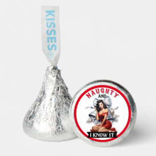 Retro Naughty and I Know It Christmas Pinup Hershey®'s Kisses®