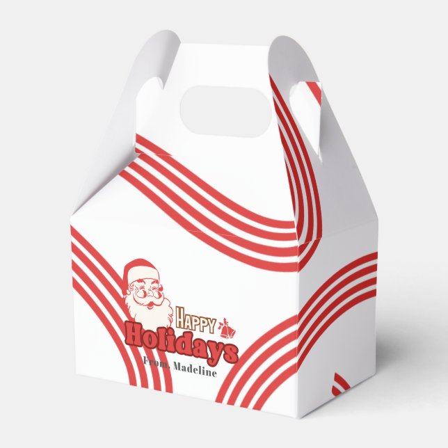 Retro naughty Santa Claus Favor Boxes (Front Side)