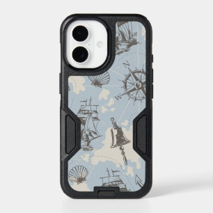 Retro nautical themed pattern iPhone 17 case