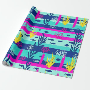 Retro Nautical Watercolor Pattern (5) Wrapping Paper