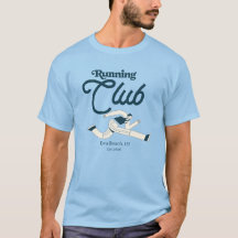 Retro Navy Blue Running Club Personalized Graphic