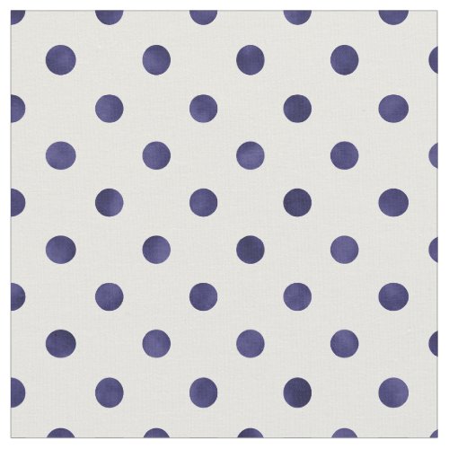 Retro navy blue white polka dots pattern fabric