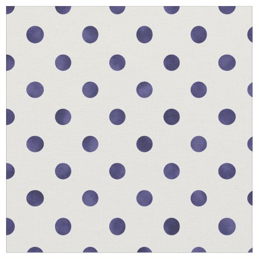 Retro navy blue white polka dots pattern fabric