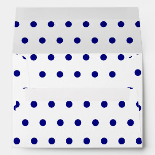 Retro Navy Polka Dot Envelope