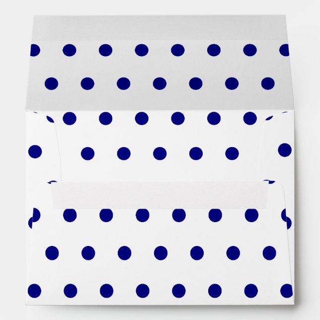 Retro Navy Polka Dot Envelope (Back (Bottom))