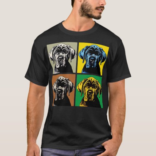 Retro Neapolitan Mastiff Art Cute Puppy T_Shirt