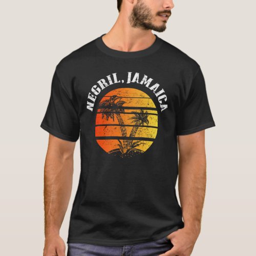 Retro Negril Jamaica Beach T_Shirt