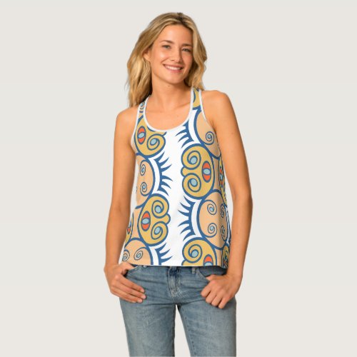 Retro Neo Sentani Motifs Tank Top