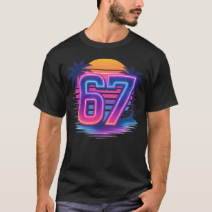 Retro Neon 67 Aesthetic T-Shirt
