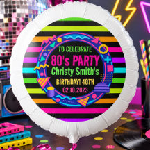 Retro Neon 80s Birthday adult Party