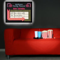 Retro Neon and Lights Style Home Theater Marquee